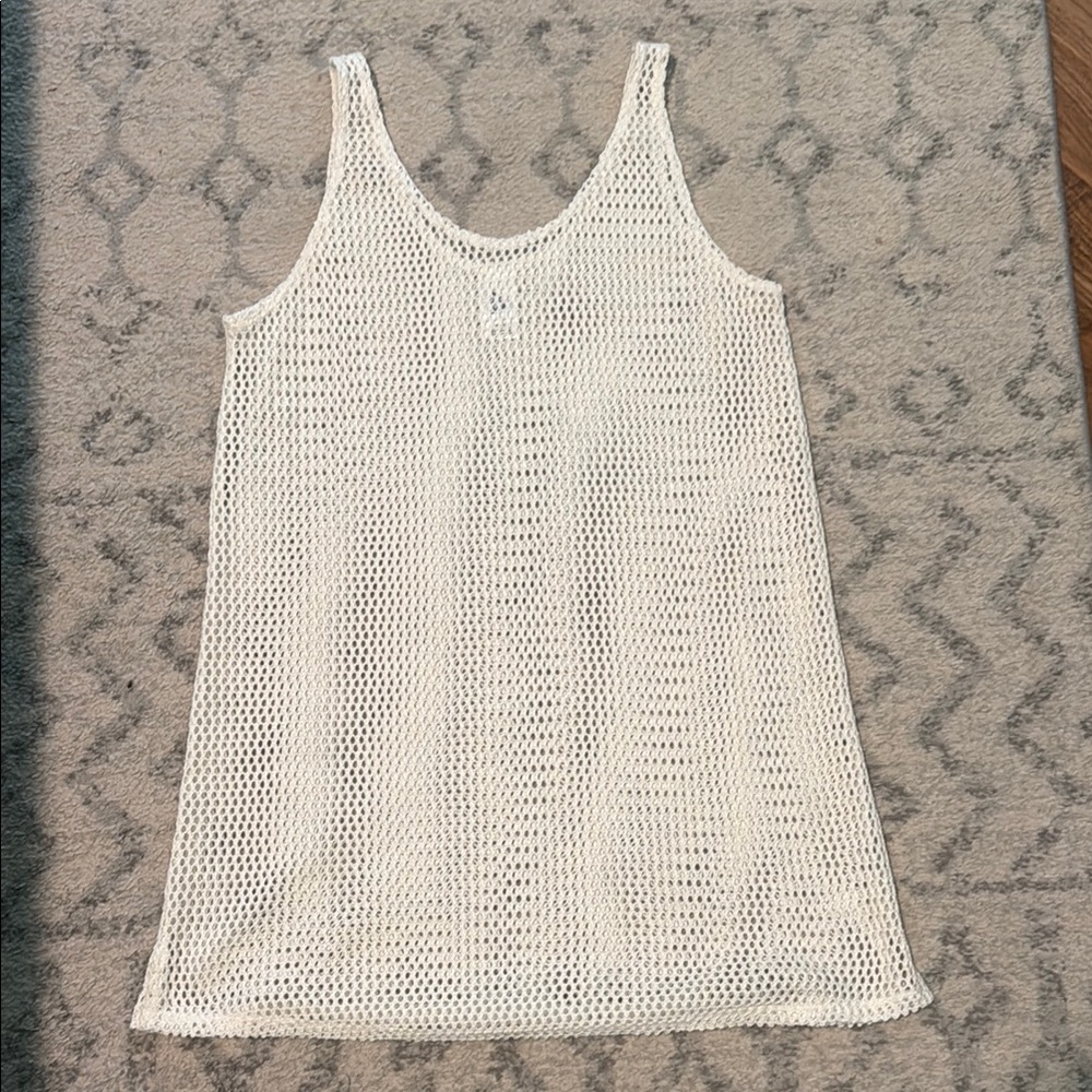 Cream Knit Swim Cover-Up
